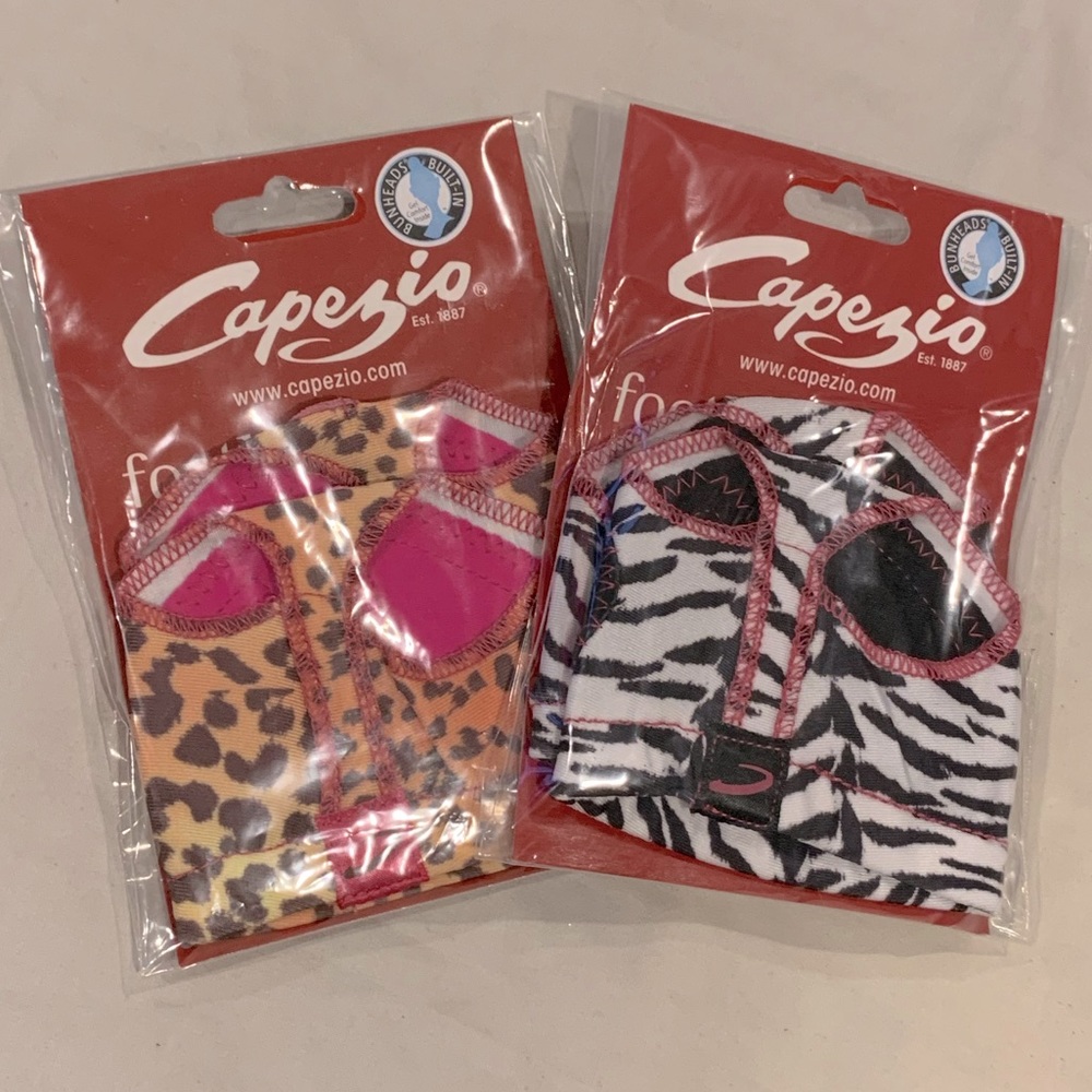 TWO NEW Pairs Capezio Jelz Print Footundeez sz L